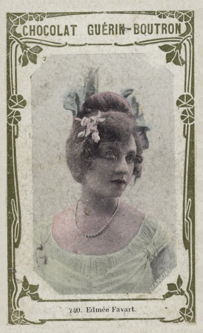 Edmee Favart (farvet foto) af French School