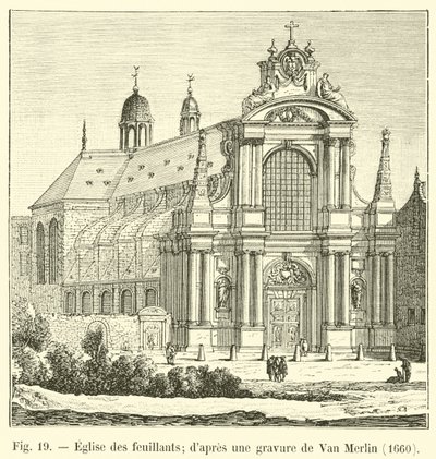 Feuillanternes Kirke; efter en gravering af Van Merlin, 1660 af French School