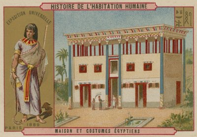 Egyptisk hus og kostumer af French School