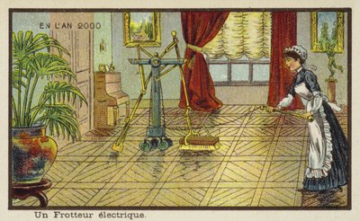 Elektrisk gulvslibemaskine i år 2000 af French School