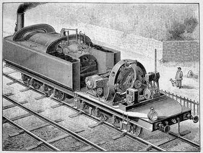 Elektrisk lokomotiv Heilmann - i "" Album of Science; berømte videnskabsmænd; Store opdagelser””” 1896. af French School