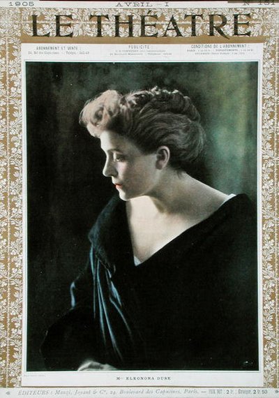 Eleonora Duse (1858-1924), illustration på forsiden af magasinet 