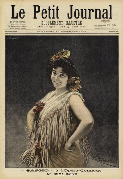 Emma Calve i Sappho på Opera-Comique, Paris af French School