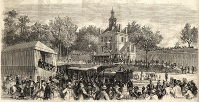 Enghien-les-Bains til Montmorency Line - Indvielse af Enghien Railway til Montmorency", 30. juni af French School
