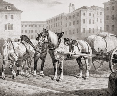 Engelske gårdheste, 1823 af French School