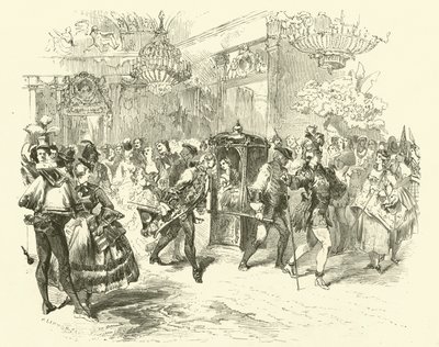 Madame Dubarrys indgang (gravering) af French School