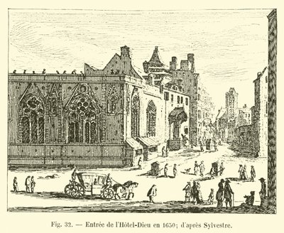 Indgang til Hotel-Dieu i 1650; ifølge Sylvester af French School