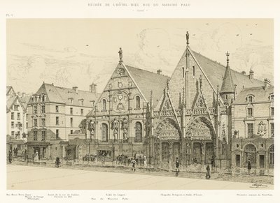 Indgang til Hotel-Dieu rue du Marche Palu, 1590 af French School