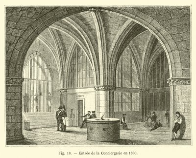 Indgang til Conciergerie i 1830 af French School