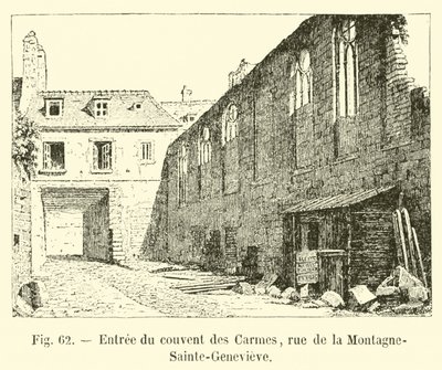 Indgang til karmelitterklosteret, rue de la Montagne-Sainte-Genevieve af French School