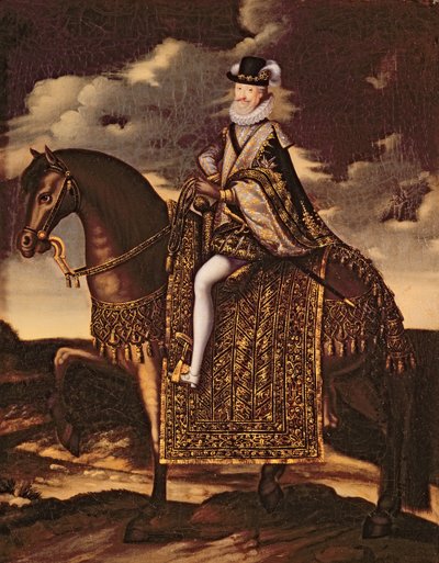 Ridesportræt af Henri IV (1553-1610) af French School
