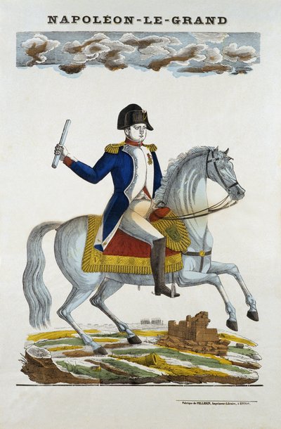 Rytterportræt af Napoleon I Bonaparte (1769-1821). af French School