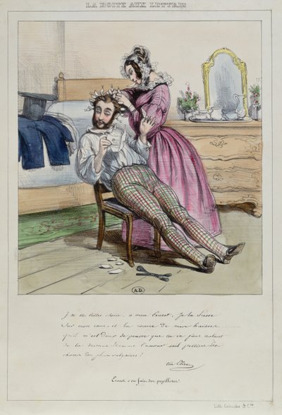 Ernest har krøllet hår, ca. 1840 af French School
