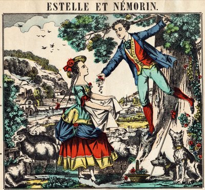 Estelle og Nemorin. Billede af Epinal af French School