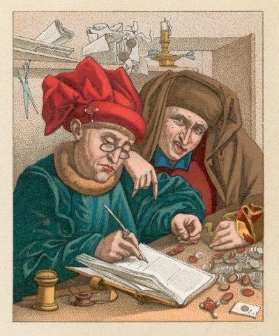 Europa middelalderdragt af French School