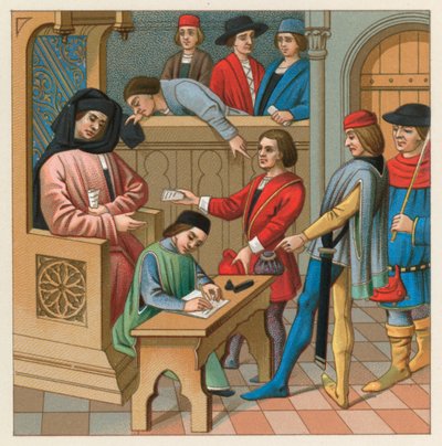 Europa middelalderdragt af French School