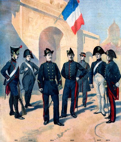 Udvikling af uniformen til eleverne på Ecole Polytechnique de Paris og deres bicorne mellem 1796 og 1894 af French School
