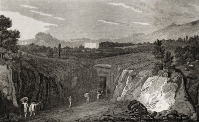Udgravning, der fører til resterne af Herculaneum af French School