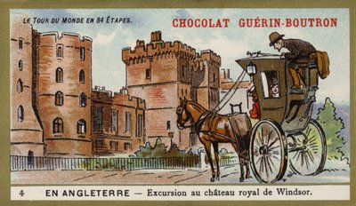 Udflugt til det kongelige slot Windsor, England (chromolitho) af French School