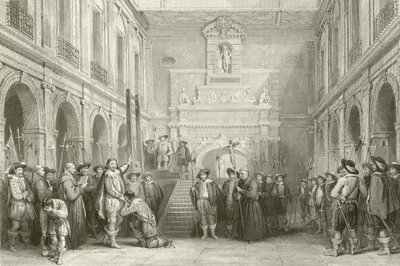 Henrettelse af Montmorenci i domstolen i Hotel de Ville, Toulouse, 30. oktober 1632 af French School