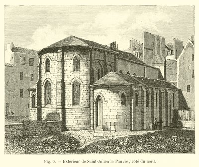 Ydre af Saint-Julien le Pauvre, nordkysten af French School