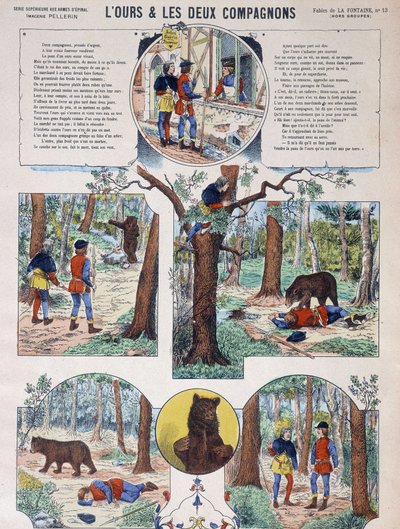 La Fontaines fabel: Bjørnen og de to ledsagere - Image d