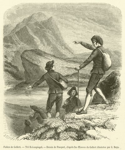 Fables de Gellert, Till Eulenspiegel (gravering) af French School