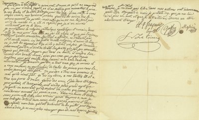 Faksimile af Marie Antoinettes testamente af French School