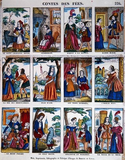 Eventyr, ca. 1840 (farve litho) af French School