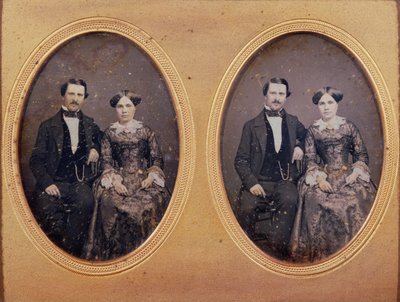 Familiegruppe, ca. 1840 (daguerreotypi) af French School