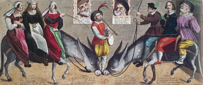 Farce iscenesat ca. 1600 i Theatre of the Hotel de Bourgogne af French School
