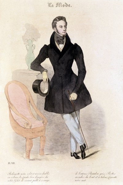 Mode maskulin i 1829 - i "" Les Modes"" af French School