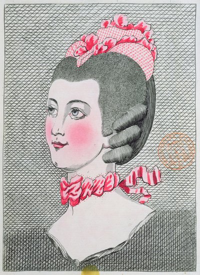 Modeplade fra LArt de la Coiffure de Dames, af Sieur Legros, udgivet i Paris 1767 af French School