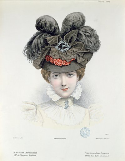 Modeplade fra La Modiste Universelle, februar 1898 af French School