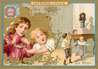 Frygt (chromolitho) af French School