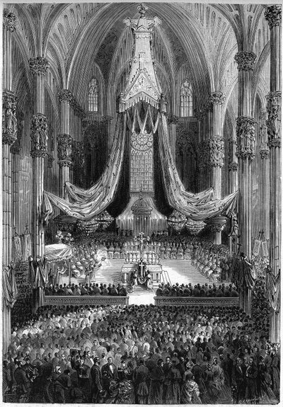 Fest for Saint Ambrose, Saint Gervais og Saint Protais i San Marco kirken i Milano af French School