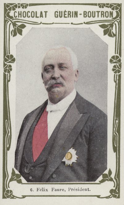 Felix Faure, præsident (farvet foto) af French School