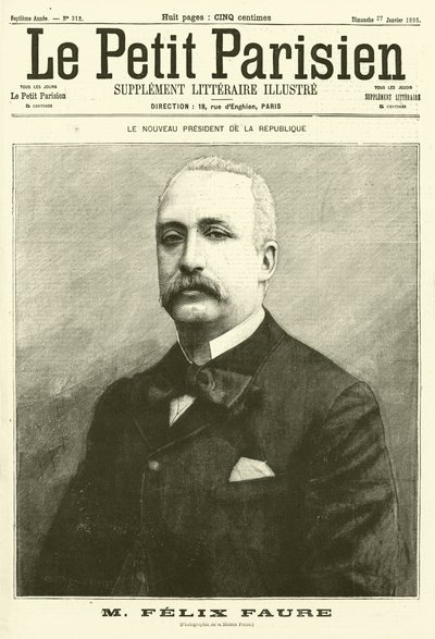 Felix Faure, ny præsident for Frankrig (gravering) af French School