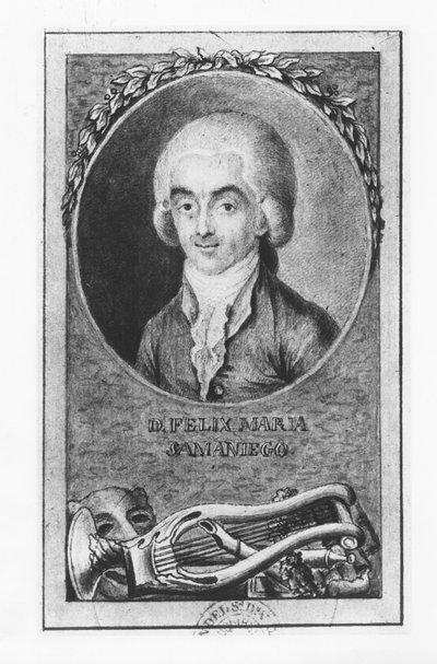 Felix Maria de Samaniego (litho) af French School