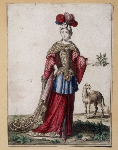 Kvinde ballet kostume - gravering af French School