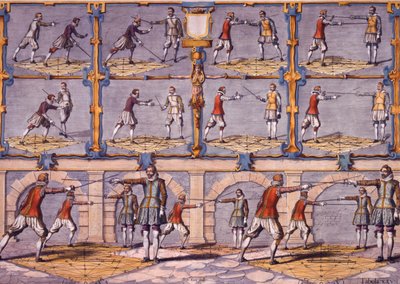 Fægtning, fra Academie de lEspée af Girard Thibault, udgivet 1628 af French School