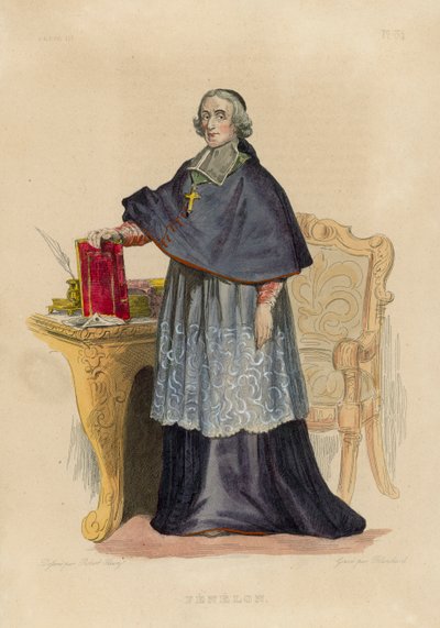 Fenelon (farvet gravering) af French School
