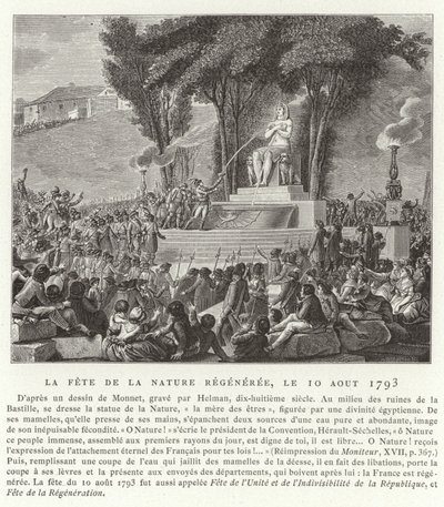 Festival of the Regeneration of Nature, Paris, 10. august 1793 af French School