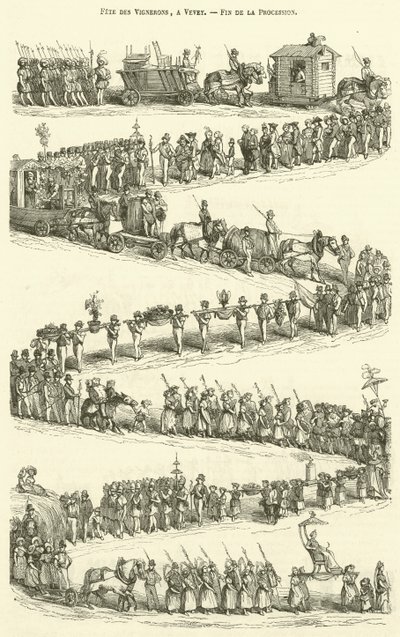 Fete des Vignerons, i Vevey, afslutningen på optoget (stik) af French School