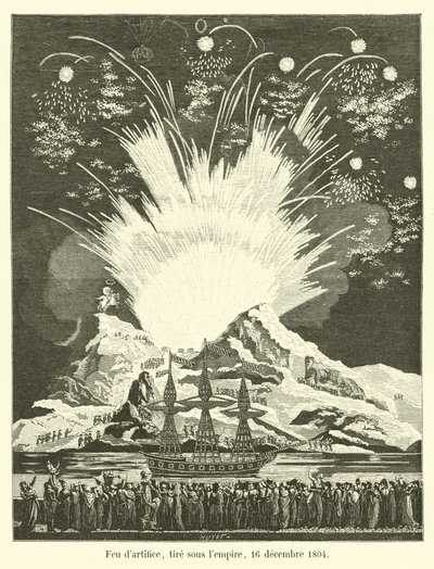 Fyrværkeri, affyret under imperiet, 16. december 1804 af French School