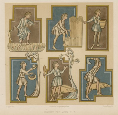 Figurer, der viser månederne af French School
