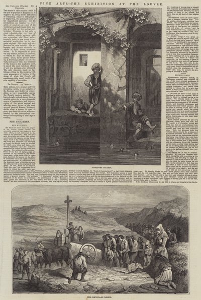 Fine Arts, udstillingen på Louvre (gravering) af French School