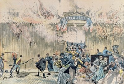 Brand ved Bazar de la Charite, 4. maj 1897, fra Le Pelerin, 1897 af French School