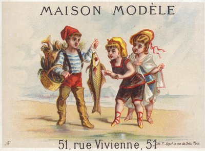 Fisherman Showing Days Catch to Girls af French School