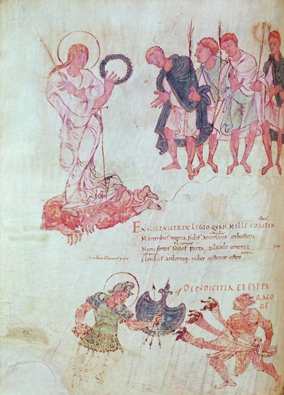 Fol.15.083 fra Psychomachia af Prudentius af French School